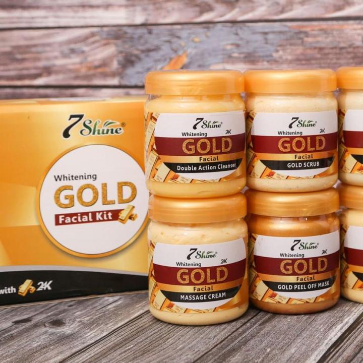 7 Shine Gold Facial Kit | Parlour Pack | 24k Glow