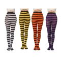 Women Casual Striped Tights Christmas Striped Leggings Full Length Tights. 