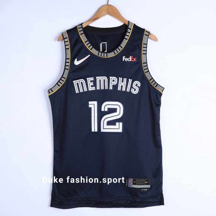 Nba Jersey Memphis Grizzlies 12 Ja Morant Jersey 【Basketball Jersey】Baju Bola Keranjang 孟菲斯灰熊队贾·莫兰特12号球衣🔥