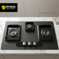 Glory Built-in Hob 3 Burner – Tempered Glass LPG & NG | Advanced Load-Shedding Safety. 