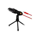 SF-666 Condenser Microphone Omnidirectional Mic 3.5mm Jack With Stand Holder For Studio Recording Broadcasting. 