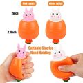 01 PC Popup Squishy Squeeze Toy Carrot Shape Rabbit in Carrot Stress Relief for Kids & Adult Tricky Funny Novelty Toy. 