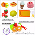 Happy Fight Cut Sliceable Fruits Cutting Play Toy Set Velcro Kids Toy Set- Multi Color. 