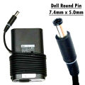 Dell Laptop Round Pin Orignal Charger - Dell_ Inspiron 15 1525 1526 1545 1564 3520 65W 19.5V 3.34A 7.4*5.0mm - Dell lattitude 7390 Charger - Dell Big Round pin Orignal Charger with cable. 