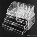 Acrylic Cosmetic Organizer Makeup Holder Display Jewellery Storage Case With Drawer. 