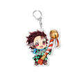 Yuthorite Demon Slayer: Kimetsu no Yaiba peripherals Nezuko Tanjiro Tokitoru Muichiro transparent acrylic double-sided pendant keychain set. 