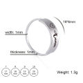Lemegeton Personalized Ring for Women Men Customized Stainless Steel Engrave Name Logo Rings Silve Color Anniversary Jewelry. 