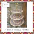 Three Tier Serving Platter (Round) - Best Serve ware - Heritage, Serving essential, Aesthetic designs. 