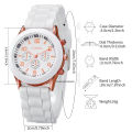 2PCs/Set Fashion Women Silicone Watch Black Pink Colors Quartz Watch Set. 