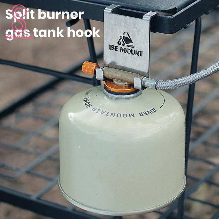 Stainless Steel Hanging Hook Stainless Steel Gas Canister Hanging Hook for Butane Stove Tank Rustproof Strong Load-bearing Clip Corrosion Resistant Accessories