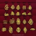 Simple Designs Jewelry Men Rings Plated Gold Rings Jewelry Women 24K Saudi Arabia Adjustment Wedding Ring. 
