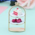 1PCS DIY 1/12 3D Miniature Food Craft For Dollhouse Mini Cute Dessert Pan Cake Stand Fruit Tray Doll Kitchen Toys. 