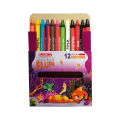 Goldfish High Quality 9mm Wax Crayon 12 Colour in Cardboard Packet (1 Pack). 