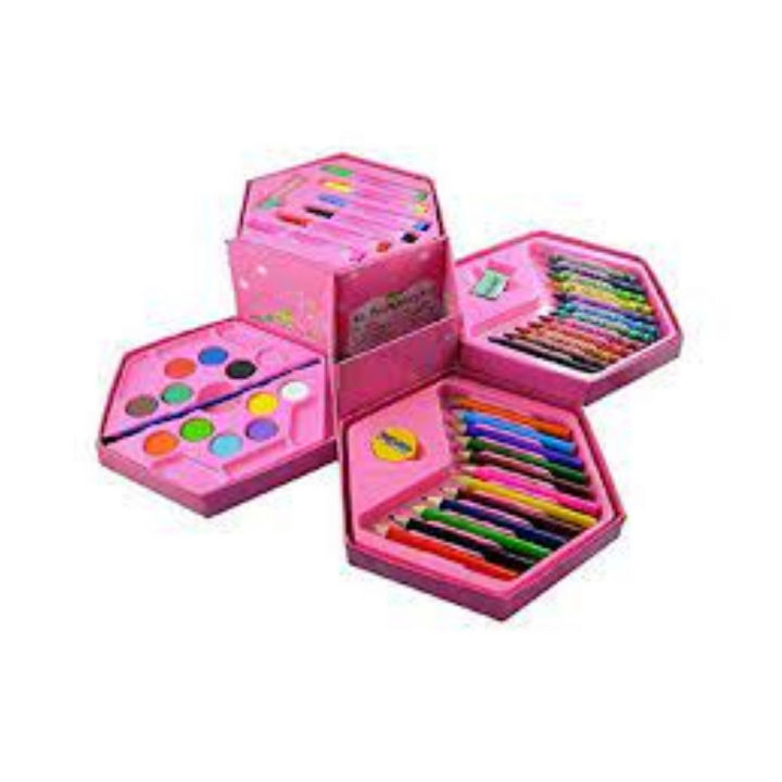 Multicolor Art Box Coloring Box Set Art Set Colour Kit 46 Pcs Crayons - Color Pencils - Water Color Arts & Craft for Kids School Accessories