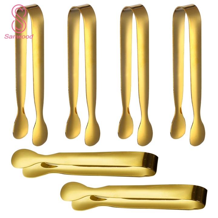 Mini Pliers for Kitchen 6pcs Stainless Steel Mini Tongs for Ice Desserts Appetizers Kitchen Food Serving Tongs for Small Serving Tongs