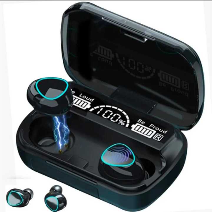 M10 TWS Airpods or Earbuds blootooth , wireless Earbuds with Super Sound & High Quality Touch Sensors True Stereo Headphones with Built in Mic 10m  Bluetooth Earpods , Wireless Earpods , Charging Case Sport Headset for all Bluetooth Smart devices.