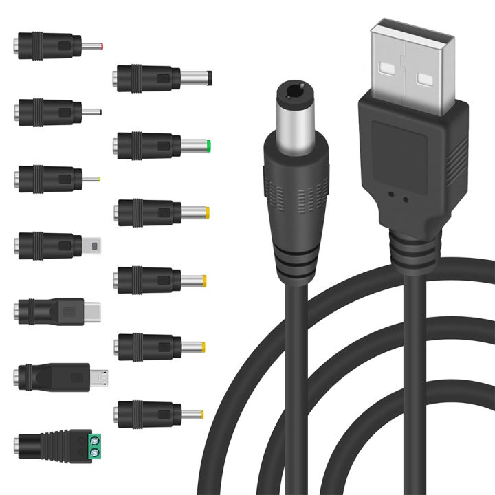 5V DC 5.5 2.1mm Jack Charging Cable Power Cord, USB to DC Power Cable