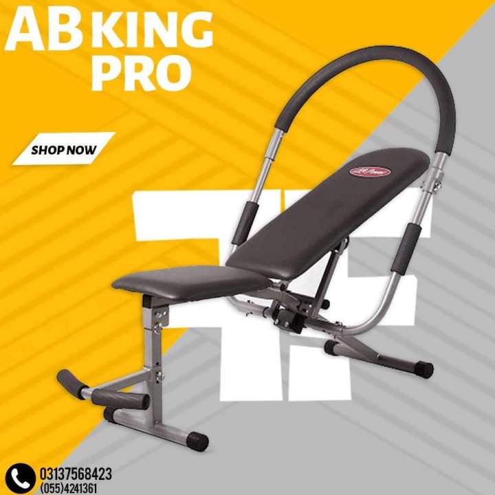 AB King Pro Sit Up Bench for Training - Grey (Heavy)