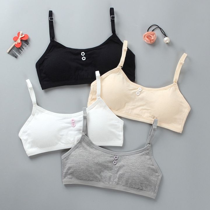 Bra For Girls Young Student Sports Underwear 12-16 Years Old 100% Cotton Tank Tops Young Children Lingerie Teenagers Clothing