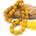 Yellow Color Aqeeq Stone Tasbeeh 33 Beads  (Size 12MM) - Fancy Men and women Choice Color Tasbih (Agates) muslim Agate zikr prayer Tasbeeh - handmade Rosary 12mm tasbi counter Stress Relaxation. 