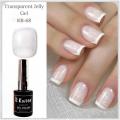 KWEEN White Glitter Jelly Gel Nail Polish Milky Shimmer UV Soak Off Sparkle Manicure. 