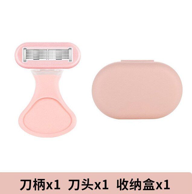New 6-Layer Blade Lady Razor Women Razor Mini Portable Shave Mane Leg Hair Private Body Manual Razor With Case