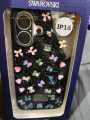 Swarovski Compatible Cover Case For iPhone 16 Series  15 Pro Max, 15 Pro, 15, 14 Pro Max, 14 Pro, 14, 13 Pro Max, 13 Pro, 13, 12 Pro Max, 12 Pro, 12, 11 Pro Max, 11 Pro and 11  Glitter Type Shining Sparkle Stone Looking Luxurious Stylish High-Quality. 