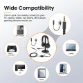 EKSA H12 3.5mm Stereo Wired Headset With Microphone For Call Center And Gaming. 