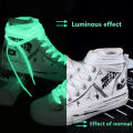 YUNTOUNIAO 1 pair luminous shoelaces for kid sneakers men women sports shoes laces glow in the dark night shoestrings reflective shoelaces. 