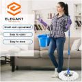 Magic Spin Mop Bucket with Stainless Steel Rod For Home Cleaning - Spin Mop Bucket - Spining Magic Spin Mop Thickened bucket 2 Heads Rotating 360° Easy Floor Mop Bucket System, Detachable Spinning Basket and Easy Wring - spin mop pocha. 