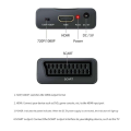 Scart to HDMI-Compatible Converter Scart to HDMI-Compatible Converter Multi-Function Video Converter Easy to Use A. 