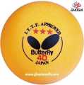 3-Star 40mm Butterfly Plastic Professional Table Tennis Balls ( Pack of 3 )-Japanese Quality Plastic Ping Pong Ball, Tennis Ball. 
