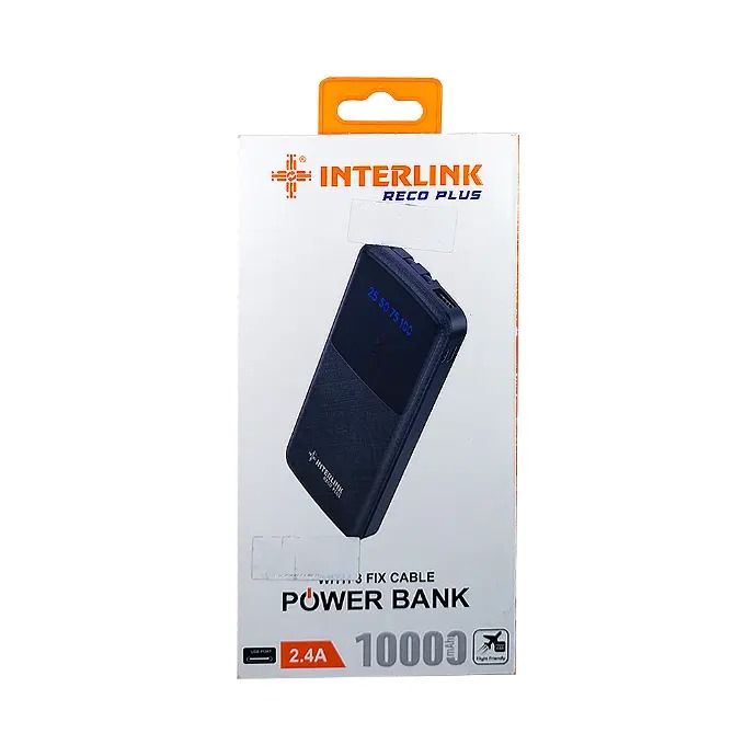 Interlink Reco Plus 10000Mah Power Bank | Interlink Reco Plus 10000mAh Power Bank Portable Charger Power Bank Battery Pack USB-C Fast Charging