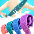 Silicone Body Scrubber Bath Belt For Men And Women Exfoliating Back Washer Shower Strap With Massage Nubs. 