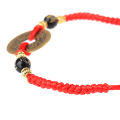Chinese Feng Shui I Ching Ancient Coin Red String Attract Lucky Wealth Bracelets. 