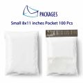 Small Courier Flyer Bags 8 x 11 Inches With Address Pocket - 100 Pieces. 