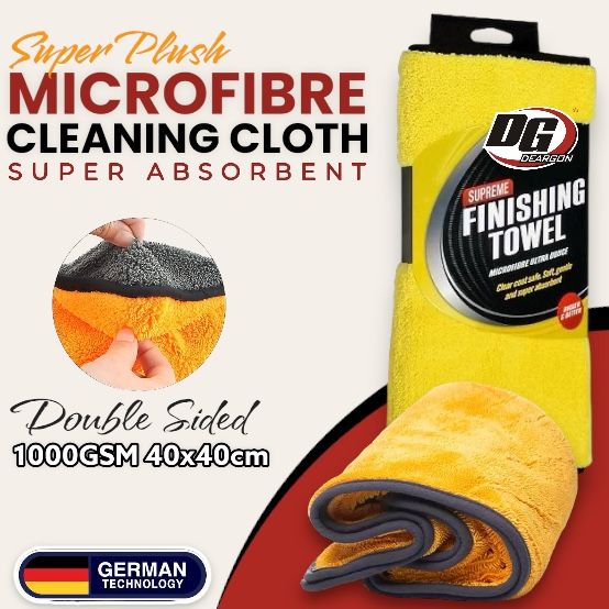 Microfiber Cloth Super Plushed 1000GSM 40x40cm - Super Soft Car Cleaning/ Polishing Towel