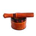 AL-SADIQ TRADERS | Chatu Watta Hand Painted, SMALL SIZE , Wooden Mortar and Pestle, Dori Danda chattu wata wooden, standard size chatu wata, totaly wooden handmade chatu watta. natural wood chatu wata customized. 