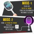 DAWLINK 2 in 1 Mosquito Racket Bat with UV Light Lamp Five Nights Mosquito Killer Racket 1200mAh Lithium-ion Rechargeable Battery Handheld Electric Fly Swatter Canvas. 