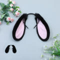 Bunny Ears Hat Black Dog Ears Beanie With Bunny Ears Black Bunny Ears Floppy Bunny Ears Bunny Ears Beanie. 
