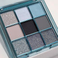 9 Colors Eyeshadow Palette Cheap Korean Makeup High Quality Professional Dark Metal Punk Smoky Eye Gray Black Shadow Palette. 
