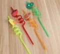 Pack of 4 Plastic Fancy Spiral Straw Set Of 4 Birthday Party Favor Return Gifts kids straws fancy straws. 