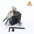 MOTORCYCLE SIDE LOCK (NO NEED TO WELDING), BLACK COLOR L KEY LOCK, BIKE PUSH LOCK, ANTI THEFT HANDLE LOCK, BIKE UNBREAKABLE LOCK. 