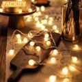 PACKIFY 20 LED Cherry Balls Fairy Lights Battery Operated- LED String Lights for Room Decoration - Decoration Light Night Lamp Patio Home Party Bedroom Wedding. 