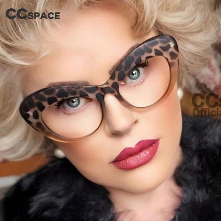 55514 Big Frame Cat Eye Glasses Frames Women Anti Blue Plastic Spectacle Frame Computer Eyeglasses Prescription Eyeglass