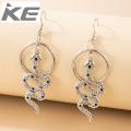 Popular Earrings Animal Snake Stud Earrings Long Silver Snake Earrings for girls for women low price. 