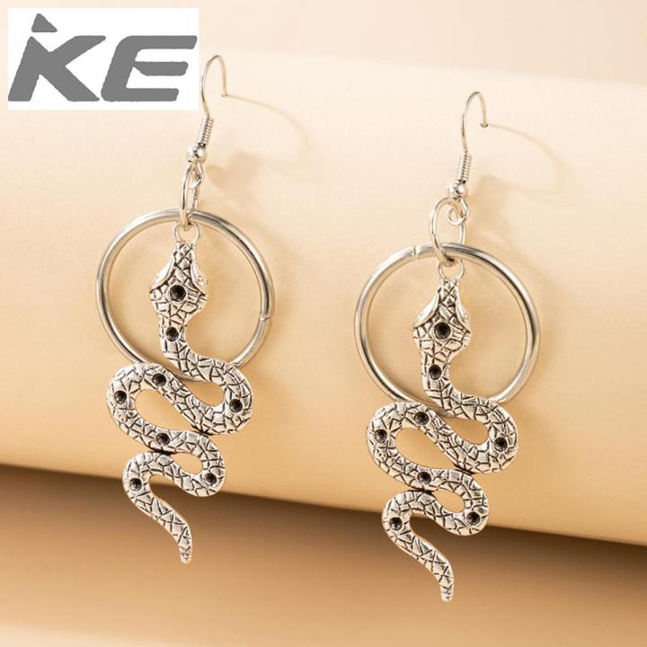 Popular Earrings Animal Snake Stud Earrings Long Silver Snake Earrings for girls for women low price