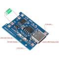 TP4056 Charging Module Micro USB and Type-C USB 18650 Lithium Battery Charger Board with Protection (Type-C USB) 5V 1A. 