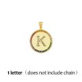 Round Coin Initial Name Necklace For Women Gold 26 Alphabet Jewelry S Rainbow Letter Necklace Collar Iniciales. 