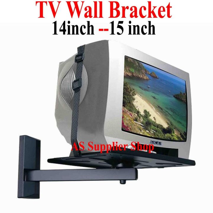 Heavy 14 Inch To 15 Inch Universal LCD LED TV CRT TV Adjustable Wall Bracket Wall Mount Wall Stand Movable Wall Bracket Wall Mount Wall Stand Corner Wall Bracket Wall Mount Wall Stand Moving Wall Bracket Mount Stand 180 Degree Arm Wall Bracket Mount Stand